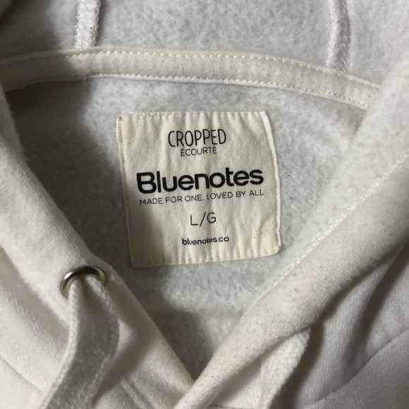 Bluenotes Cropped White Hoodie - Picture 2 of 3